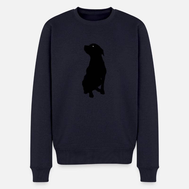 Hund - Männer Premium Bio Pullover - Navy