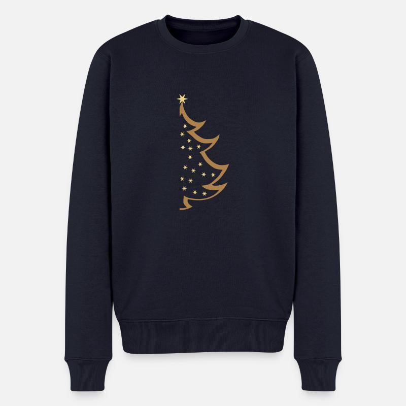 weihnachtsbaum 04 - Männer Premium Bio Pullover - Navy