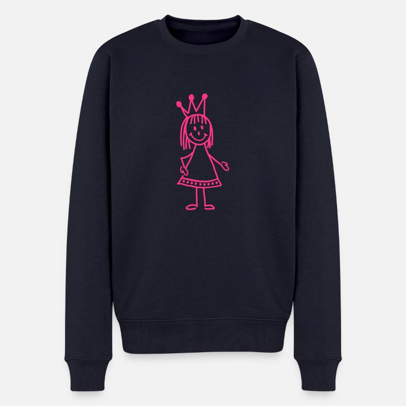 Prinzessin - Männer Premium Bio Pullover - Navy