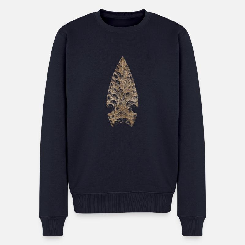 Pfeilspitze - Männer Premium Bio Pullover - Navy