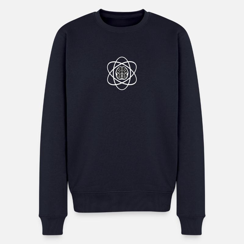Atomic Brain - Männer Premium Bio Pullover - Navy