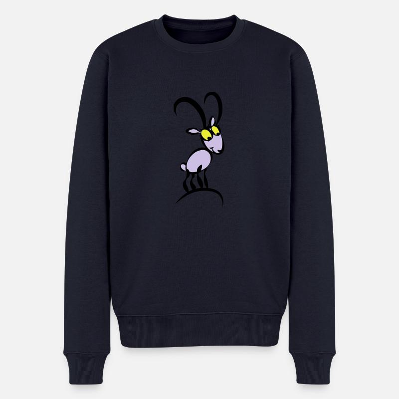 Steinbocky - Männer Premium Bio Pullover - Navy