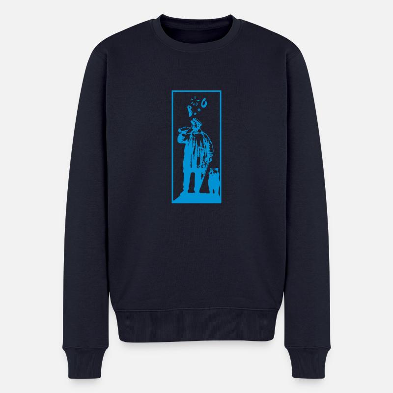 Bochumer Kuhhirte Fritz Kortebusch - Männer Premium Bio Pullover - Navy