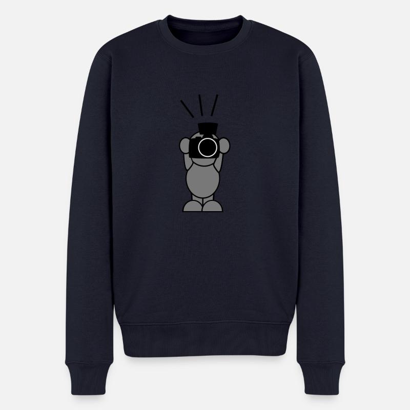 kleiner Fotograf - Männer Premium Bio Pullover - Navy