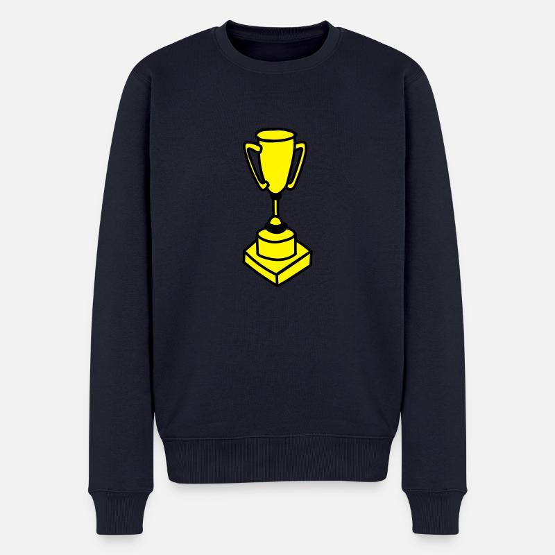 Pokal - Männer Premium Bio Pullover - Navy