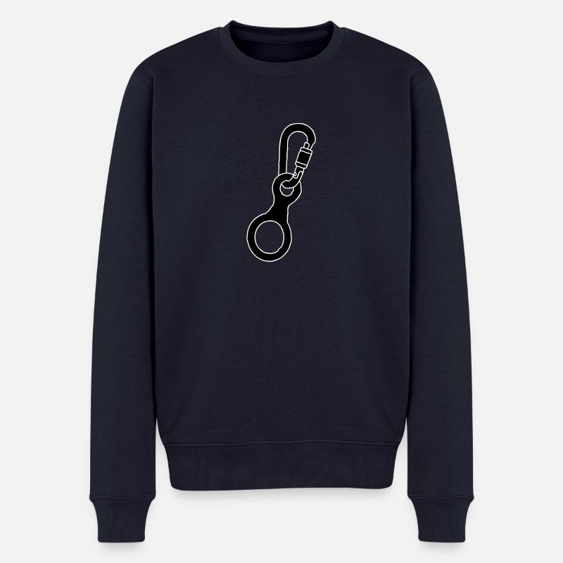 Karabiner Abseilachter 2 - Männer Premium Bio Pullover - Navy