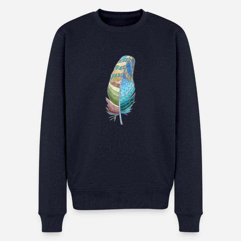 Feder - Männer Premium Bio Pullover - Navy