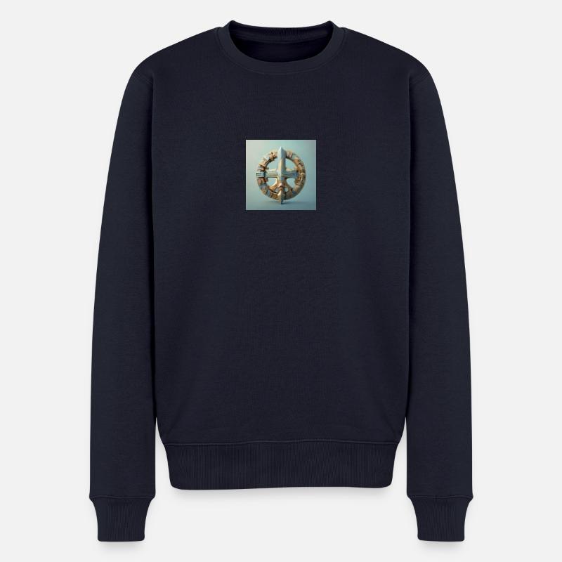 IMG 5198 - Männer Premium Bio Pullover - Navy