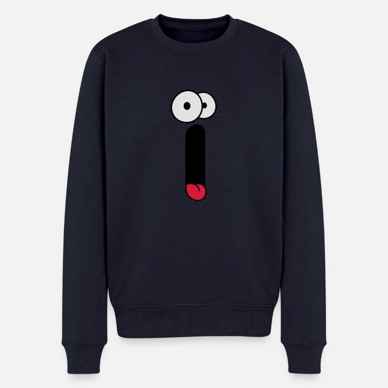 Scream Face - Männer Premium Bio Pullover - Navy