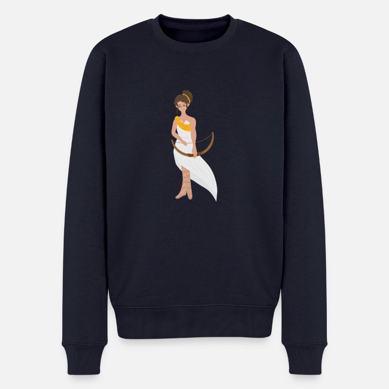 Artemis Göttin - Männer Premium Bio Pullover - Navy