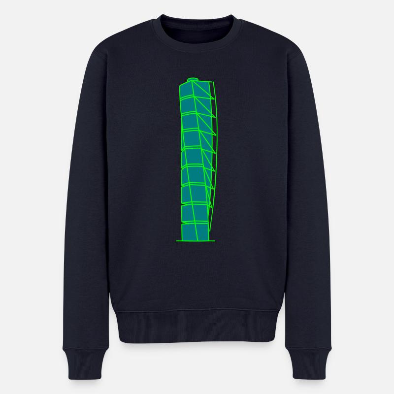Turning Torso Malmö 2 - Männer Premium Bio Pullover - Navy