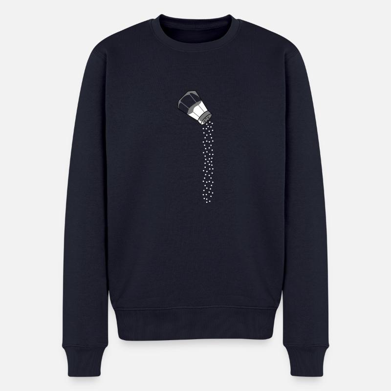 Fallendes Salz Design - Männer Premium Bio Pullover - Navy