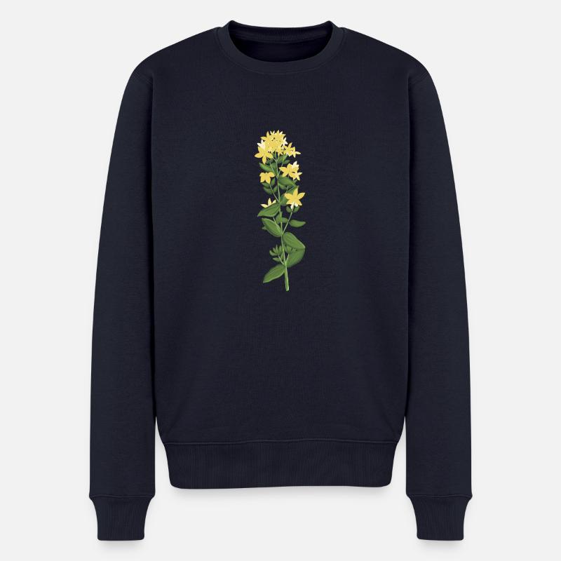 Millepertuis jaune - Pull Premium bio Homme - bleu marine
