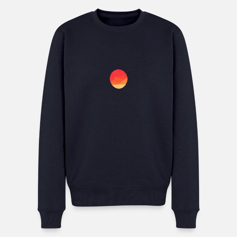 Sonne - Männer Premium Bio Pullover - Navy