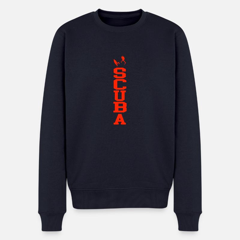 Scuba Tauchen Spruch - Männer Premium Bio Pullover - Navy