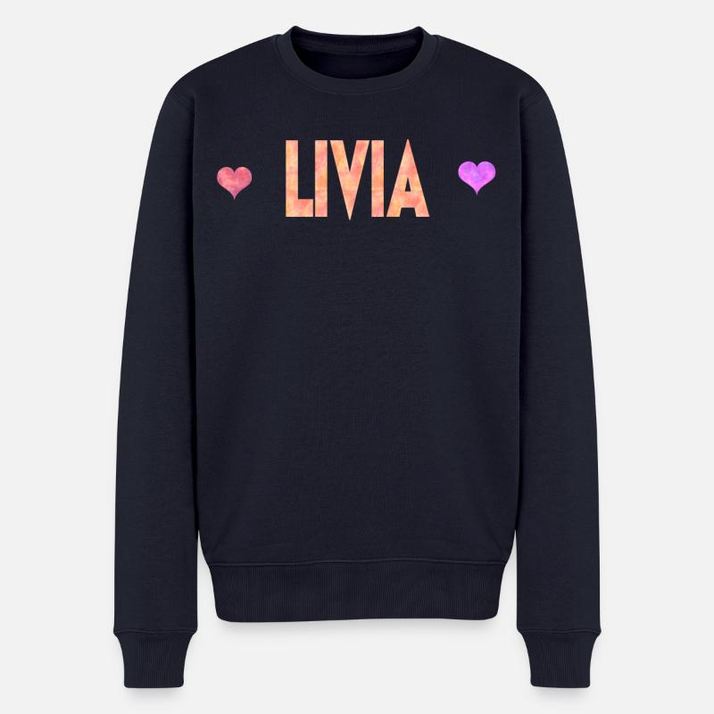 Livia - Männer Premium Bio Pullover - Navy