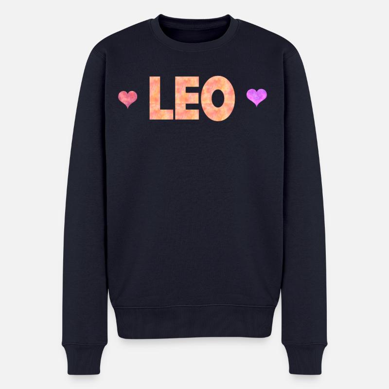 Leo - Männer Premium Bio Pullover - Navy