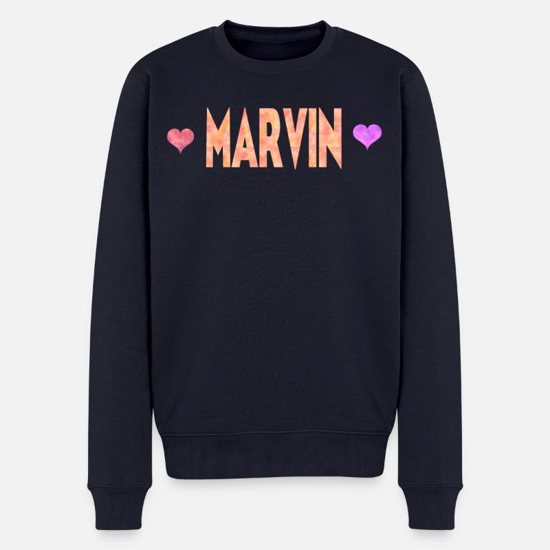 Marvin - Männer Premium Bio Pullover - Navy
