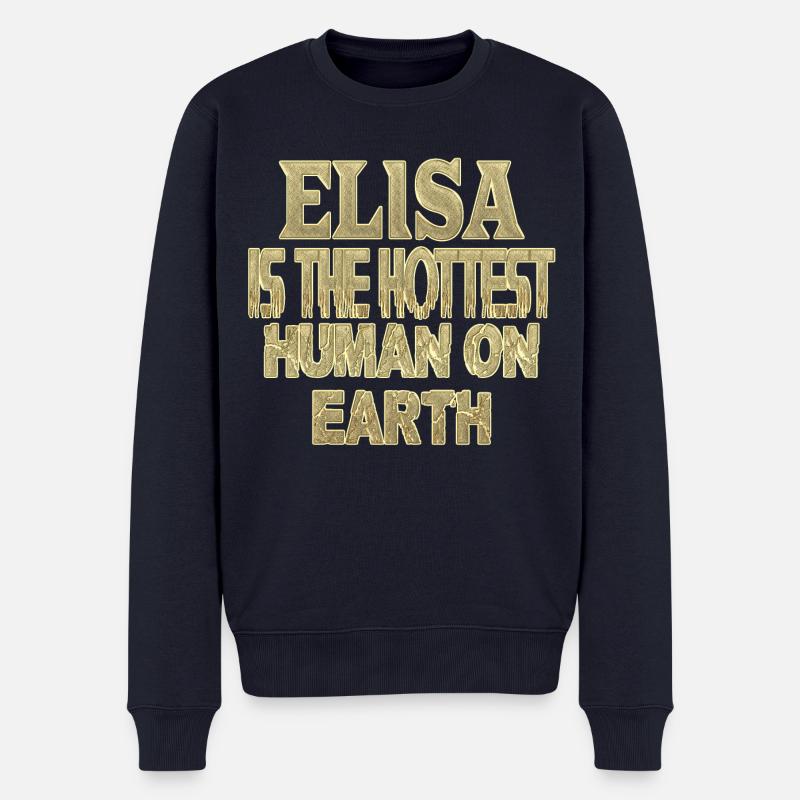 Elisa - Männer Premium Bio Pullover - Navy