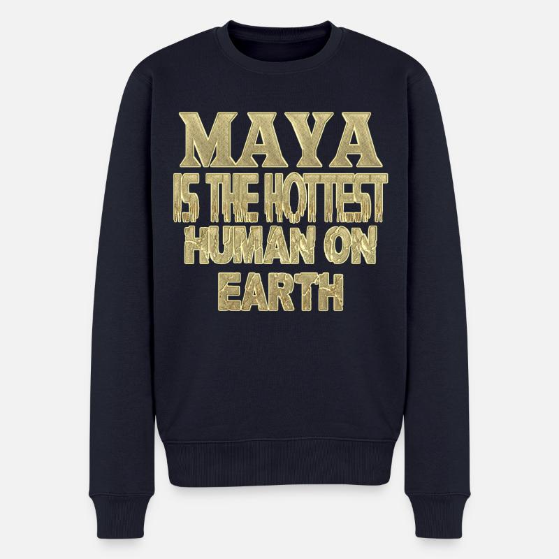 Maya - Männer Premium Bio Pullover - Navy