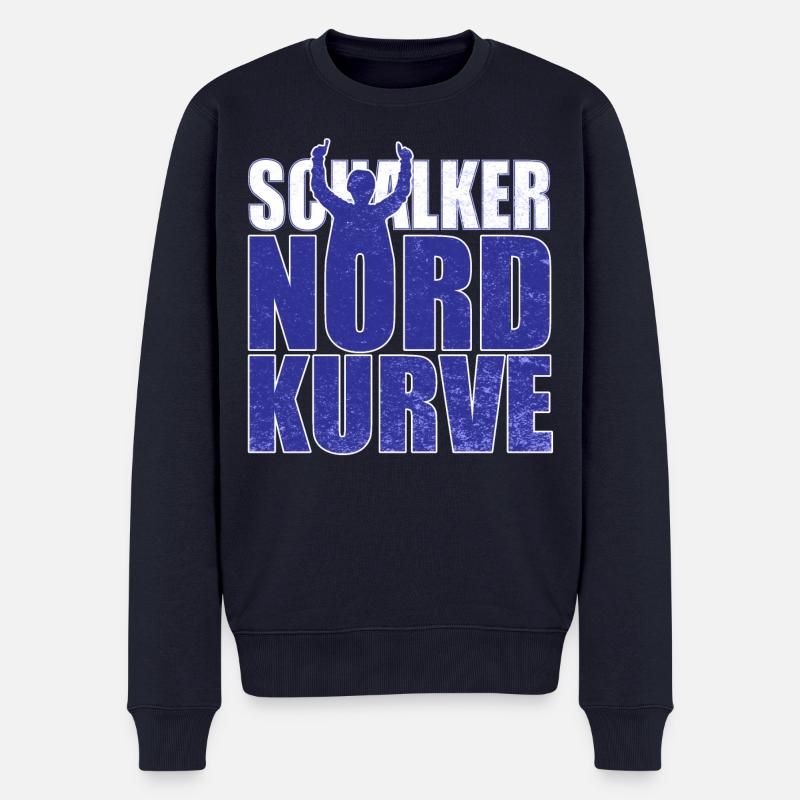 Schalker Nordkurve Schriftzug Geschenkidee - Männer Premium Bio Pullover - Navy