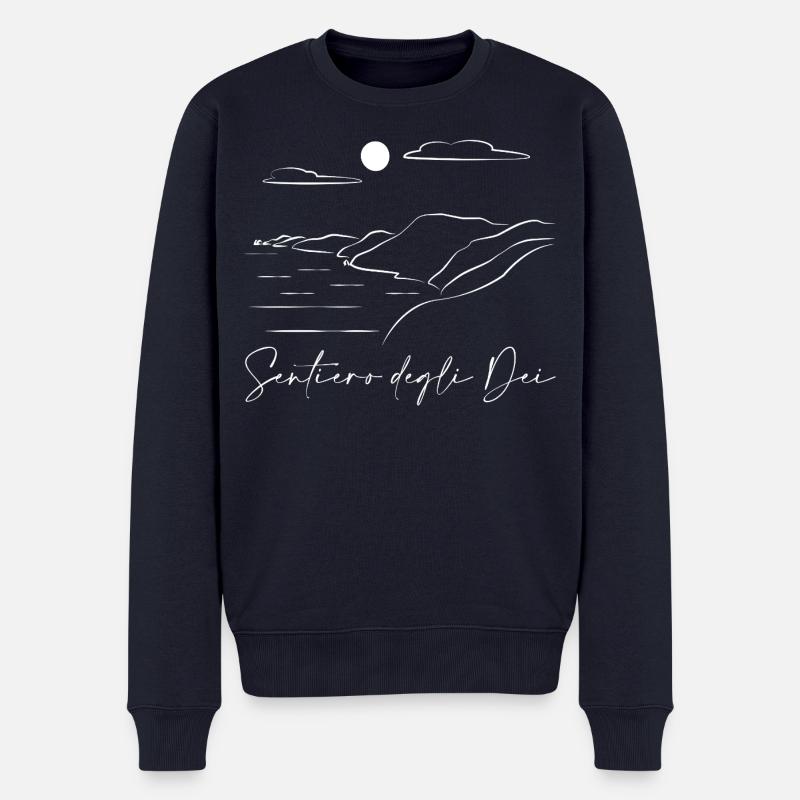 Pfad der Götter Lineart - Männer Premium Bio Pullover - Navy