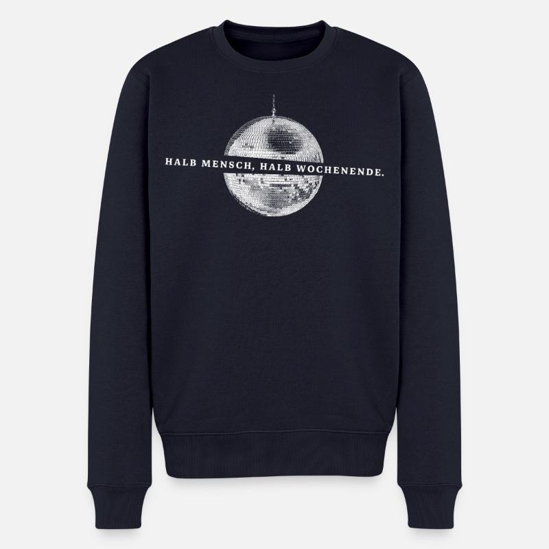 Halb Wochenende | Pulau Kreasi - Männer Premium Bio Pullover - Navy