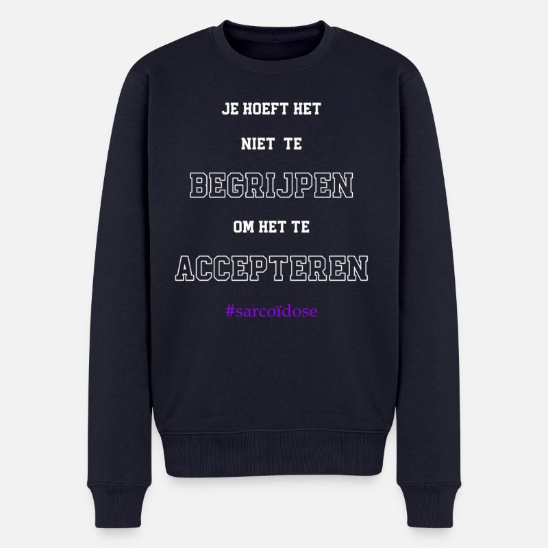 Akzeptanz von Sarkoidos - Männer Premium Bio Pullover - Navy