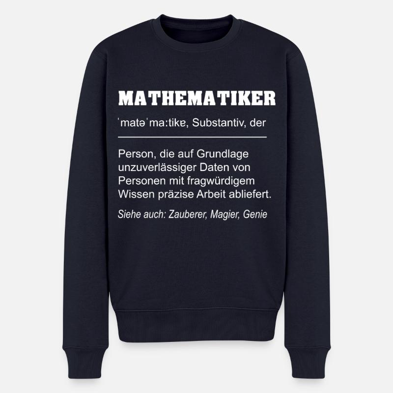 Mathematiker Definition - Männer Premium Bio Pullover - Navy