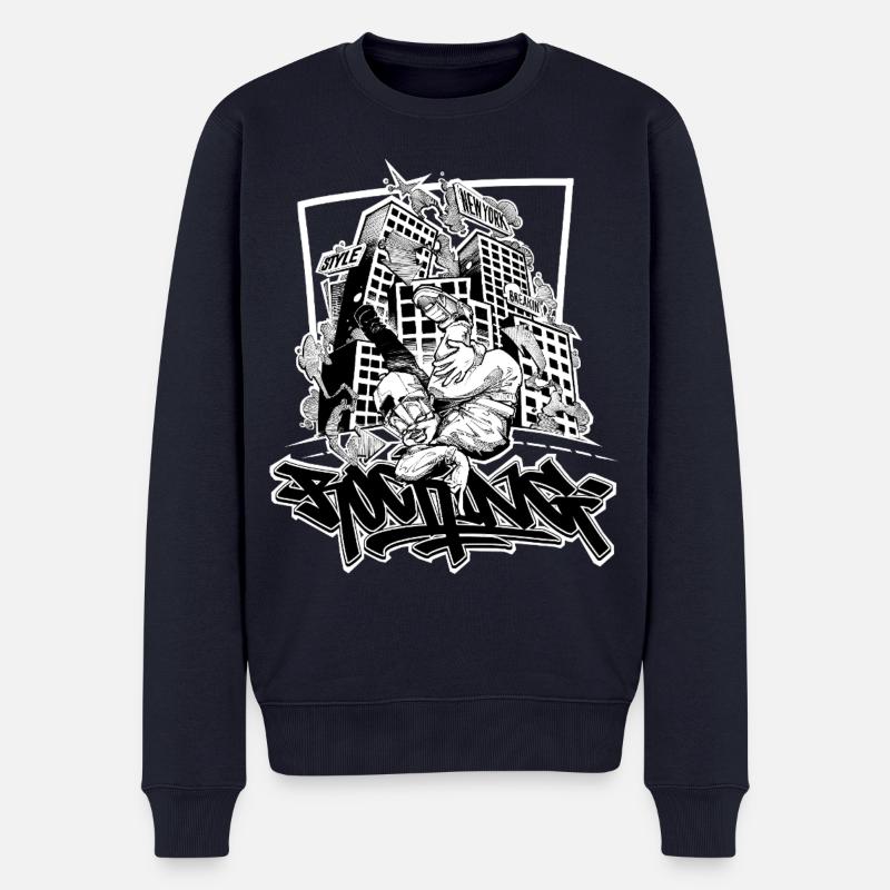 Breakdance B-Boy Streetdance Design Hip Hop Dance - Männer Premium Bio Pullover - Navy