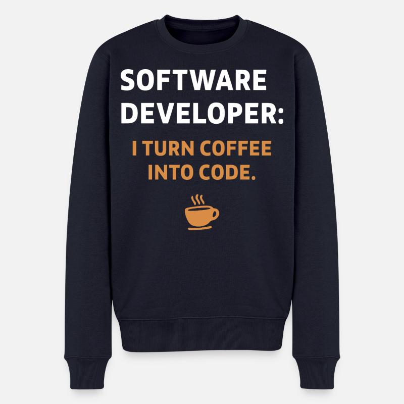 Software Developer - Coffee Edition - Men's Premium Organic Jumper - navy
