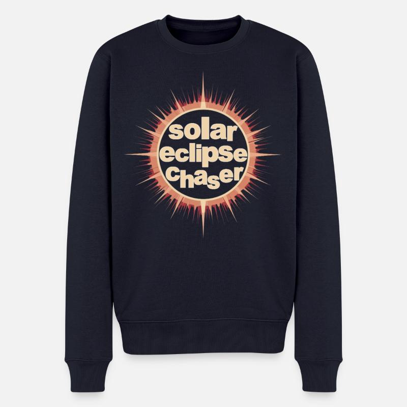 Solar eclipse chaser - Männer Premium Bio Pullover - Navy