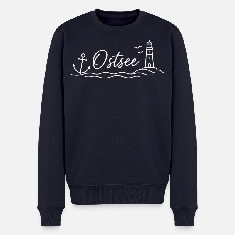 Ostsee - Männer Premium Bio Pullover - Navy