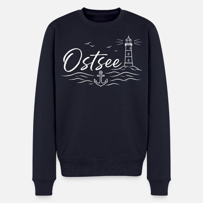 Ostsee - Männer Premium Bio Pullover - Navy