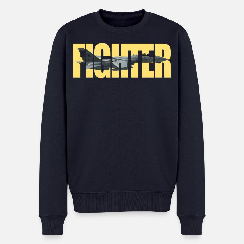 Fighter F-14 Tomcat - Männer Premium Bio Pullover - Navy