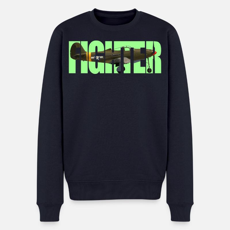 Fighter P-39 Airacobra - Männer Premium Bio Pullover - Navy