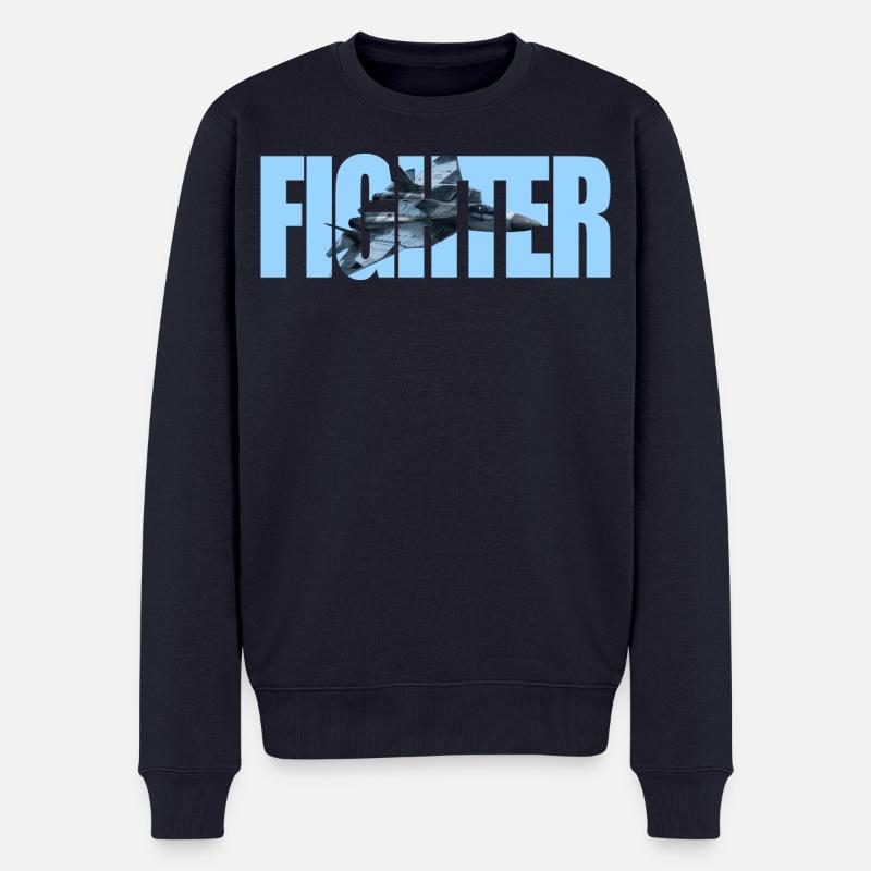 Fighter Su-57 - Männer Premium Bio Pullover - Navy