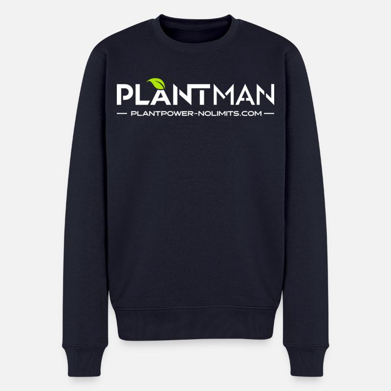 Plant Man | Plant Power - No Limits - Männer Premium Bio Pullover - Navy