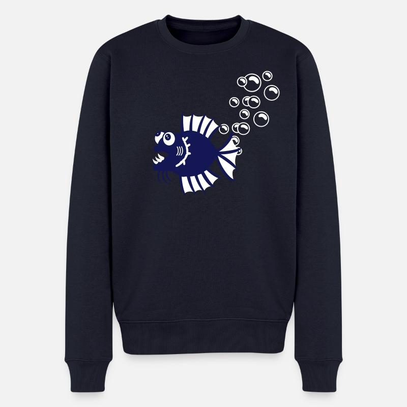 Blasen / bubbles (C, 1c) - Männer Premium Bio Pullover - Navy