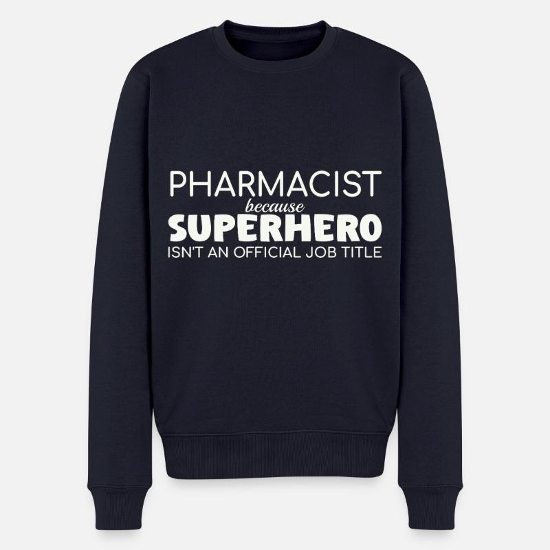 Pharmacist Superhero Apotheke - Männer Premium Bio Pullover - Navy