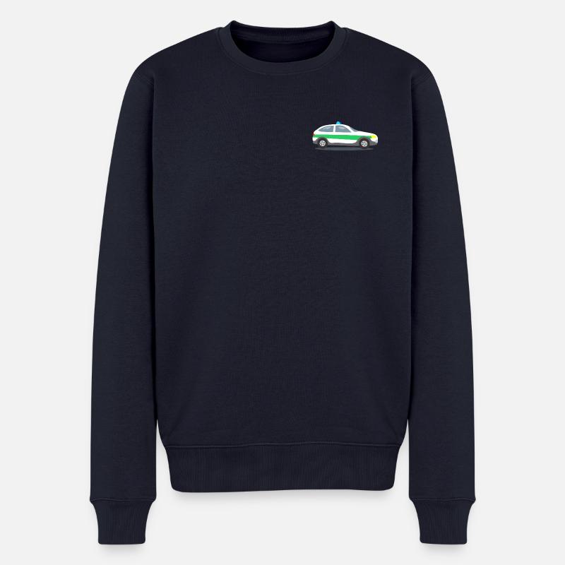 Polizeiauto mit Blaulicht - Männer Premium Bio Pullover - Navy