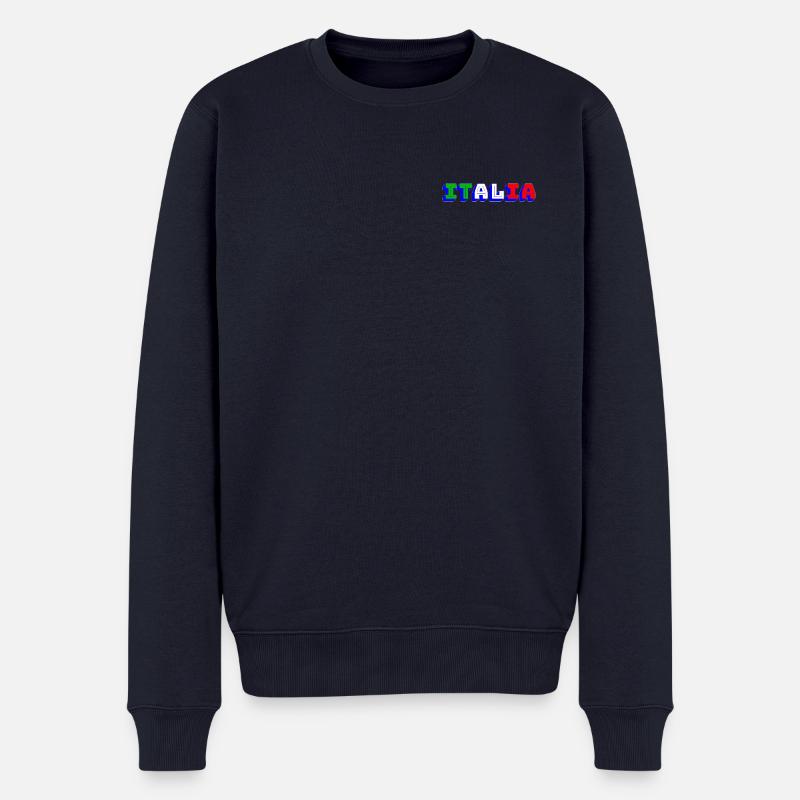 ITALIEN - Männer Premium Bio Pullover - Navy