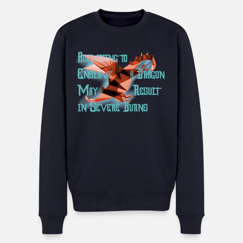 Freundlicher Drache - Männer Premium Bio Pullover - Navy
