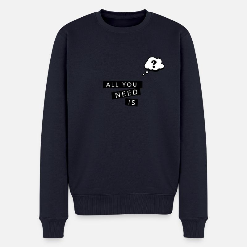 Bulle Comiques point d'interrogation - Pull Premium bio Homme - bleu marine