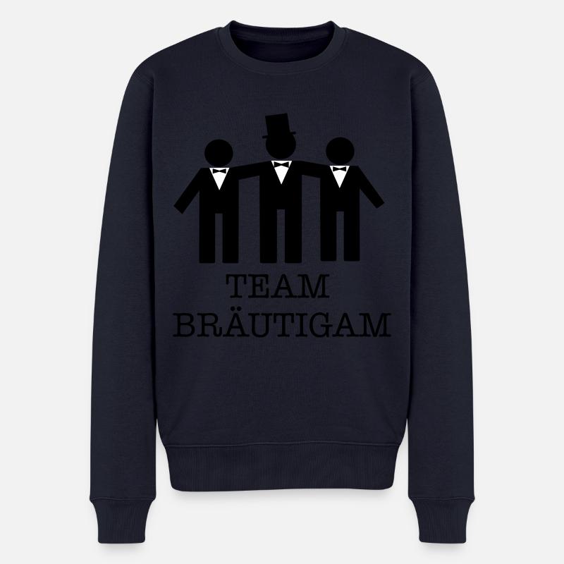 team bräutigam - Männer Premium Bio Pullover - Navy