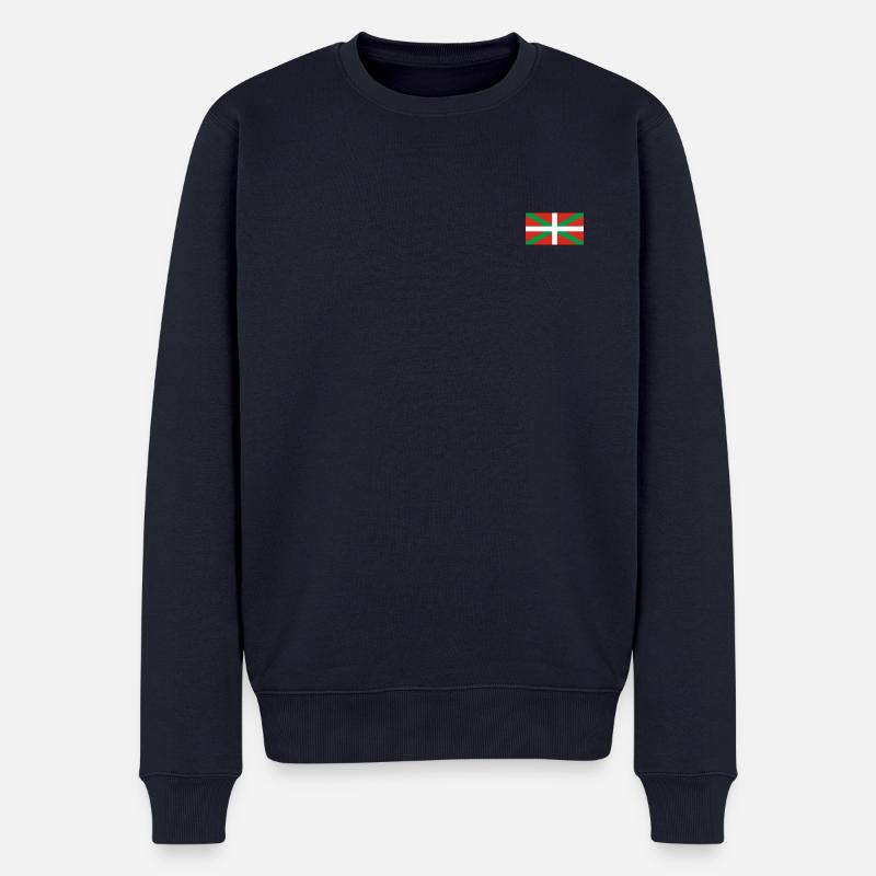 Euskadi Flagge - Männer Premium Bio Pullover - Navy