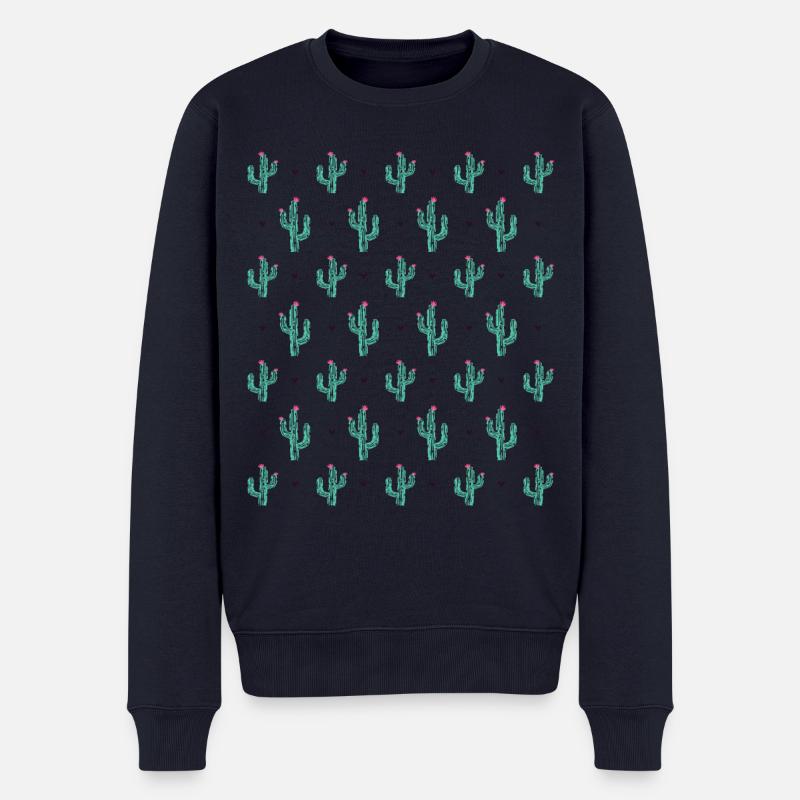 Cactus comme modèle - Pull Premium bio Homme - bleu marine