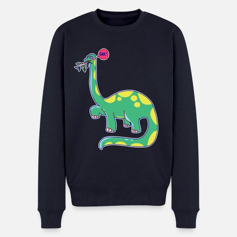 Dinosaure est de mauvaise humeur - Pull Premium bio Homme - bleu marine