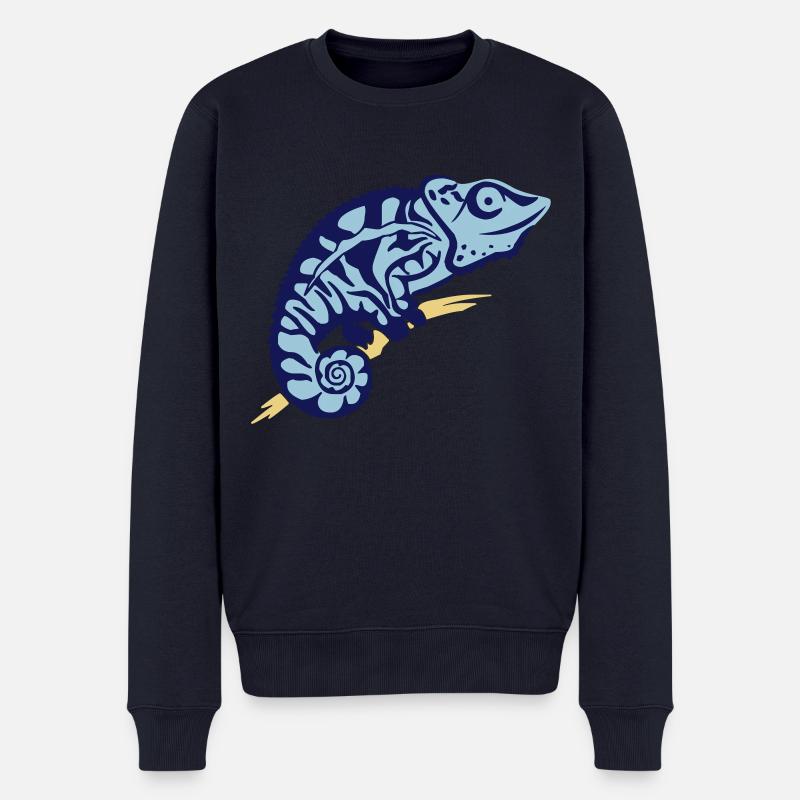 Chamäleon - Männer Premium Bio Pullover - Navy