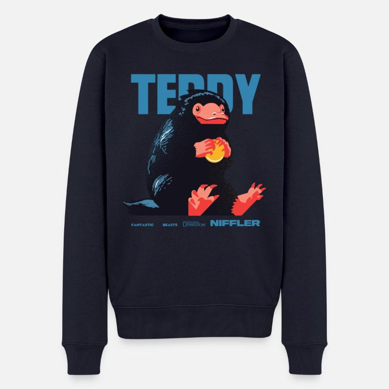 Phantastische Tierwesen 3 Teddy Niffler - Männer Premium Bio Pullover - Navy
